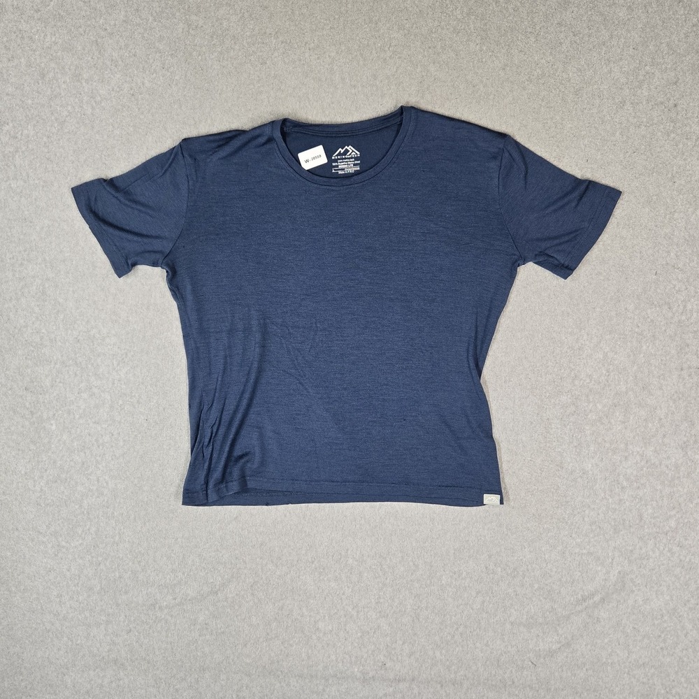 Merino Tech Women Shirt L Blue Base Layer Tee MERINO LITE Crew Neck READ